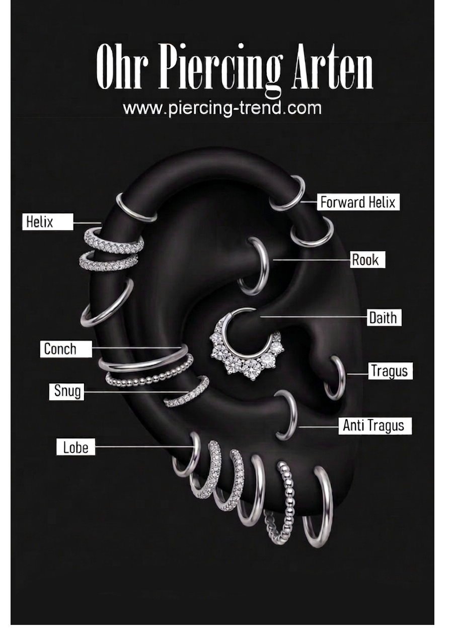 Ohrpiercing Arten