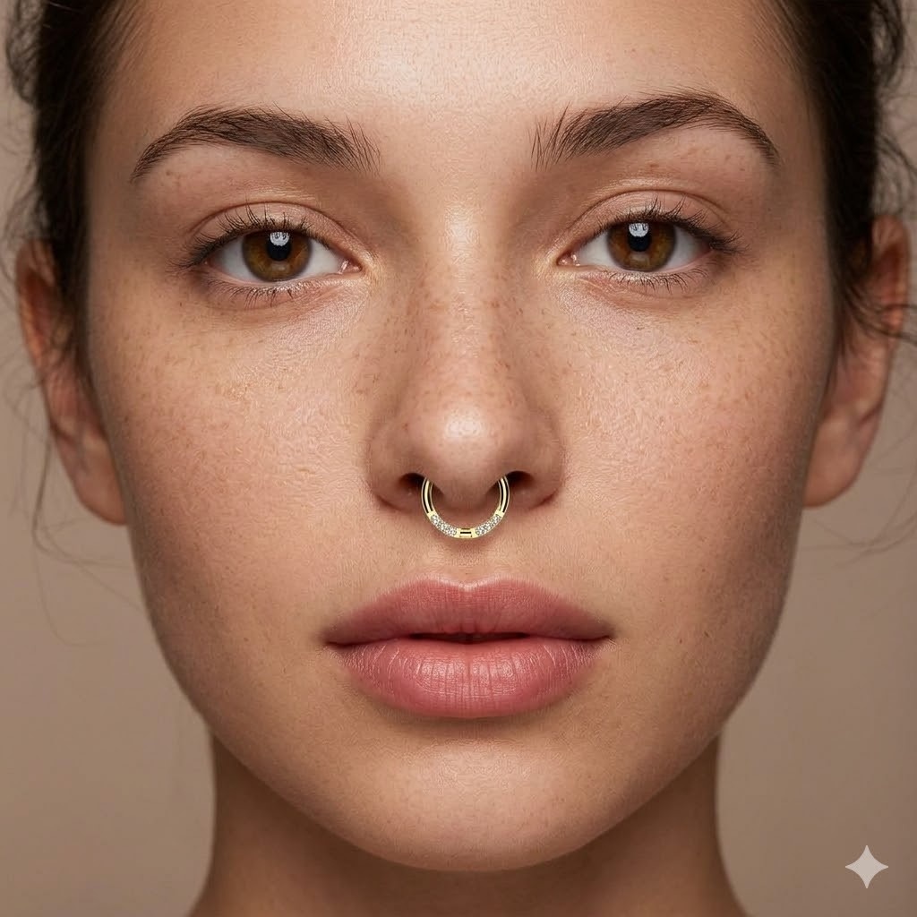 Chirurgenstahl Gold Clicker – Zirkonia Einzelstein – 8mm / 1.2mm