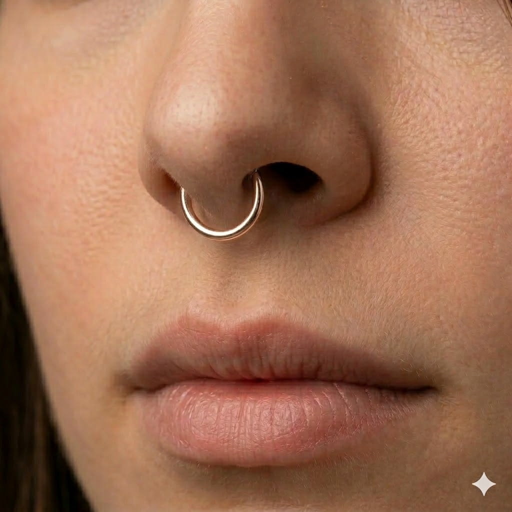 1,2 x Segmentring Rose mit Klappverschluss