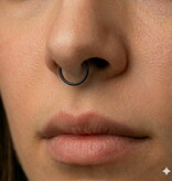 Schwarzer Septum Ring mit Klappverschluss