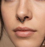 Schwarzes Septum Piercing Ring V-Form