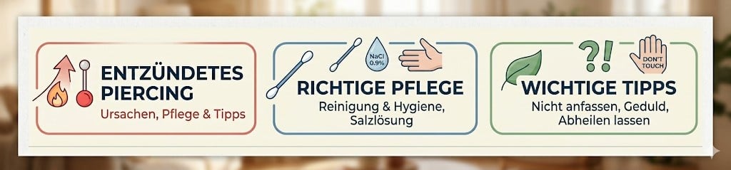 Entzündetes Piercing – Ursachen, Pflege & Tipps