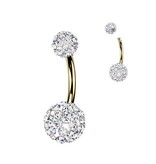 Bauchnabelpiercing mit Kristall Epoxykugeln