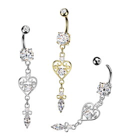 Bauchnabelpiercing Herz Anhänger
