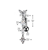 Reverse Bauchnabelpiercing Schmetterling – Silber oder Gold