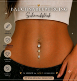 Bauchnabelpiercing Stern Anhänger – Chirurgenstahl PVD Gold
