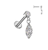 Helix & Tragus Piercing mit Anhänger – Gold oder Silber
