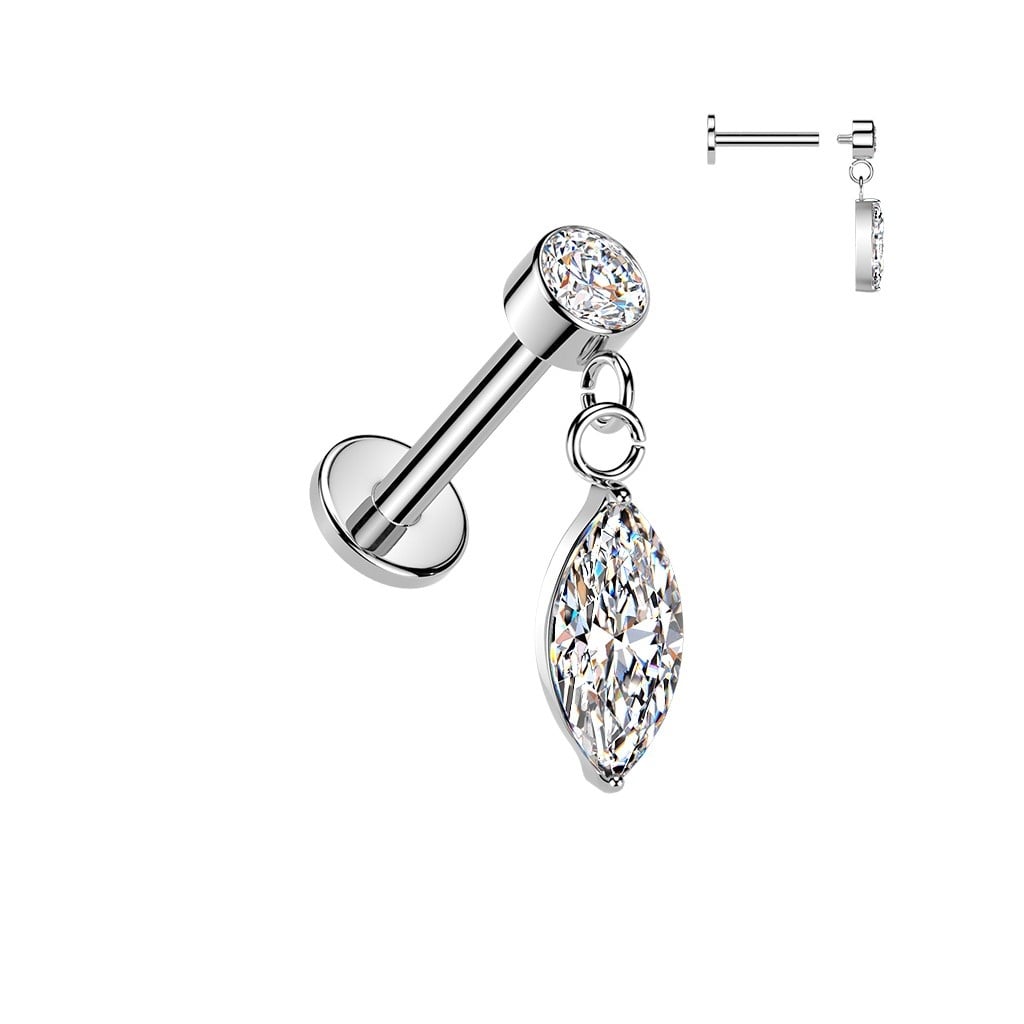Helix & Tragus Piercing mit Anhänger – Gold oder Silber