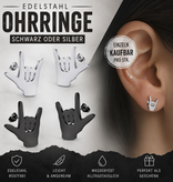 Ohrstecker Rocker Hand aus Edelstahl