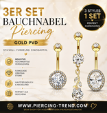 Bauchnabelpiercing Gold Setangebot