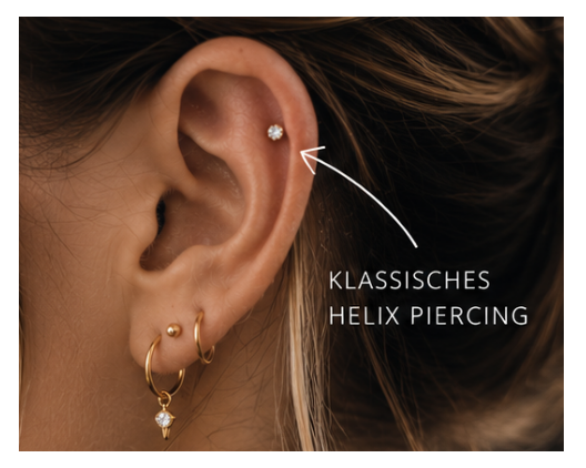 Klassisches Helix Piercing