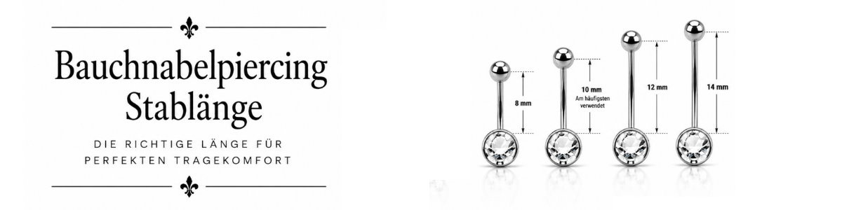 Welche Stablänge beim Bauchnabelpiercing