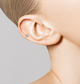 Ohrpiercing für Flat, Helix & Tragus mit Kristall-Blume - Push In