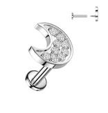 Labret Piercing Mond – Chirurgenstahl 316L PVD | Innengewinde