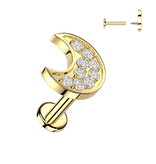 Labret Piercing Mond – Chirurgenstahl 316L PVD | Innengewinde