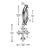 Clicker Bauchnabelpiercing mit Kreuz-Anhänger