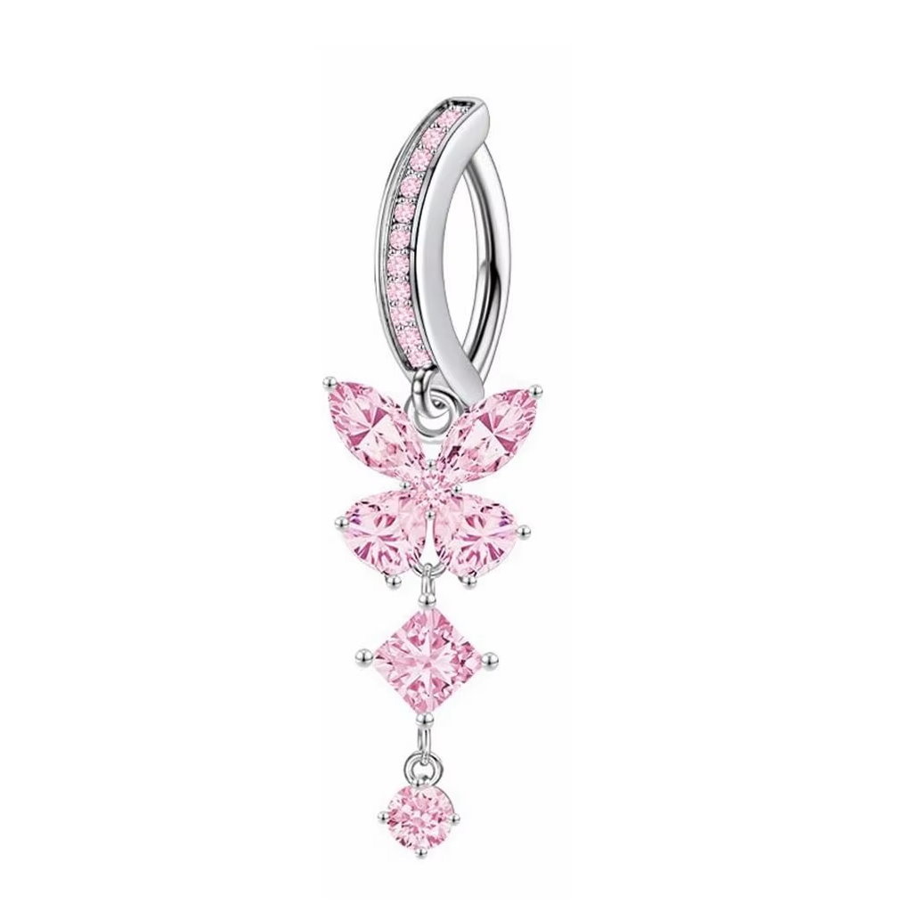 Bauchnabelpiercing Clicker mit Kristall-Zirkonia