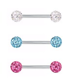 Zungenpiercing mit Epoxykugeln – Chirurgenstahl 316L | 12–22 mm