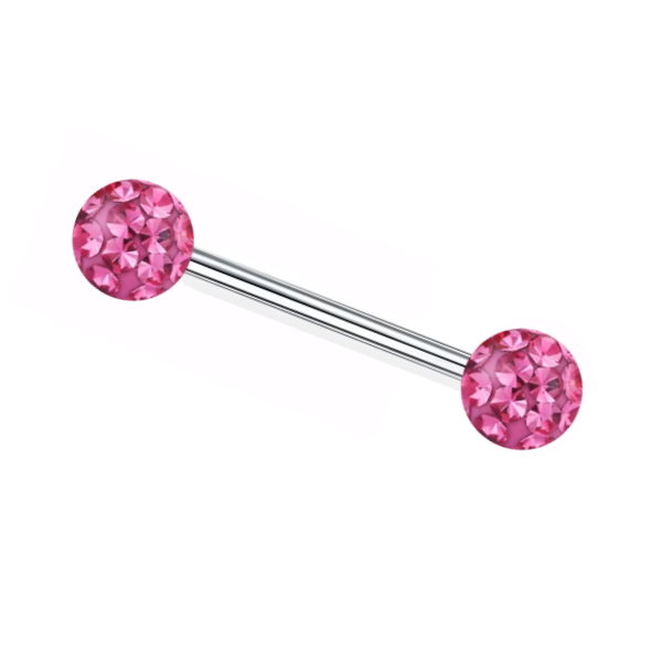 Zungenpiercing mit Epoxykugeln – Chirurgenstahl 316L | 12–22 mm
