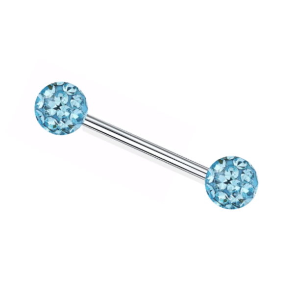 Zungenpiercing mit Epoxykugeln – Chirurgenstahl 316L | 12–22 mm