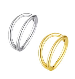 2-fach Nasenring aus ASTM F136 Titan – 1,0 mm | Klappverschluss | 6–10 mm