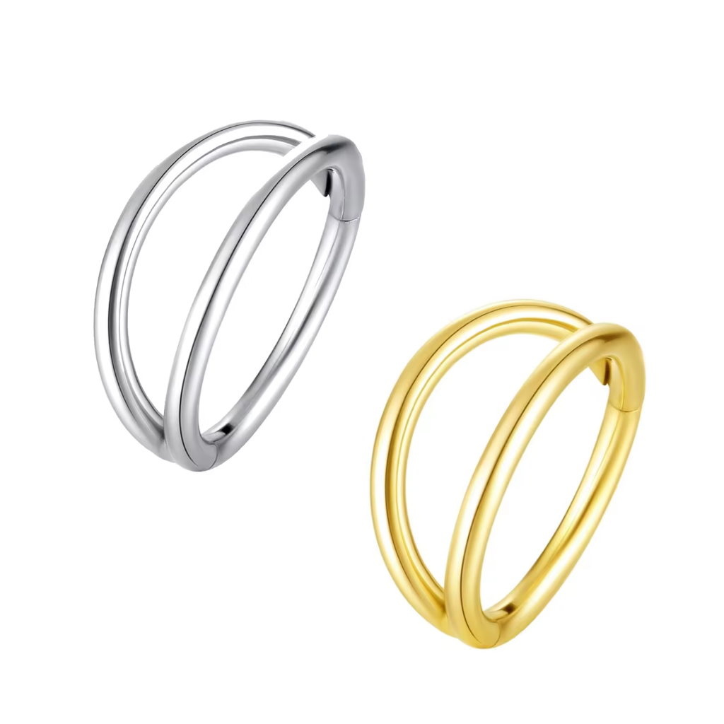 Titan Clicker Doppelring – Titanium 8 & 10 mm