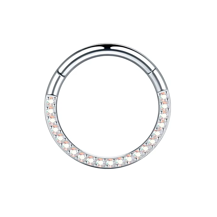 1,2 mm Segmentring mit Kristall-Zirkonia –  Clicker  6–12 mm