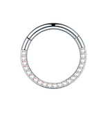1,2 mm Segmentring mit Kristall-Zirkonia –  Clicker  6–12 mm