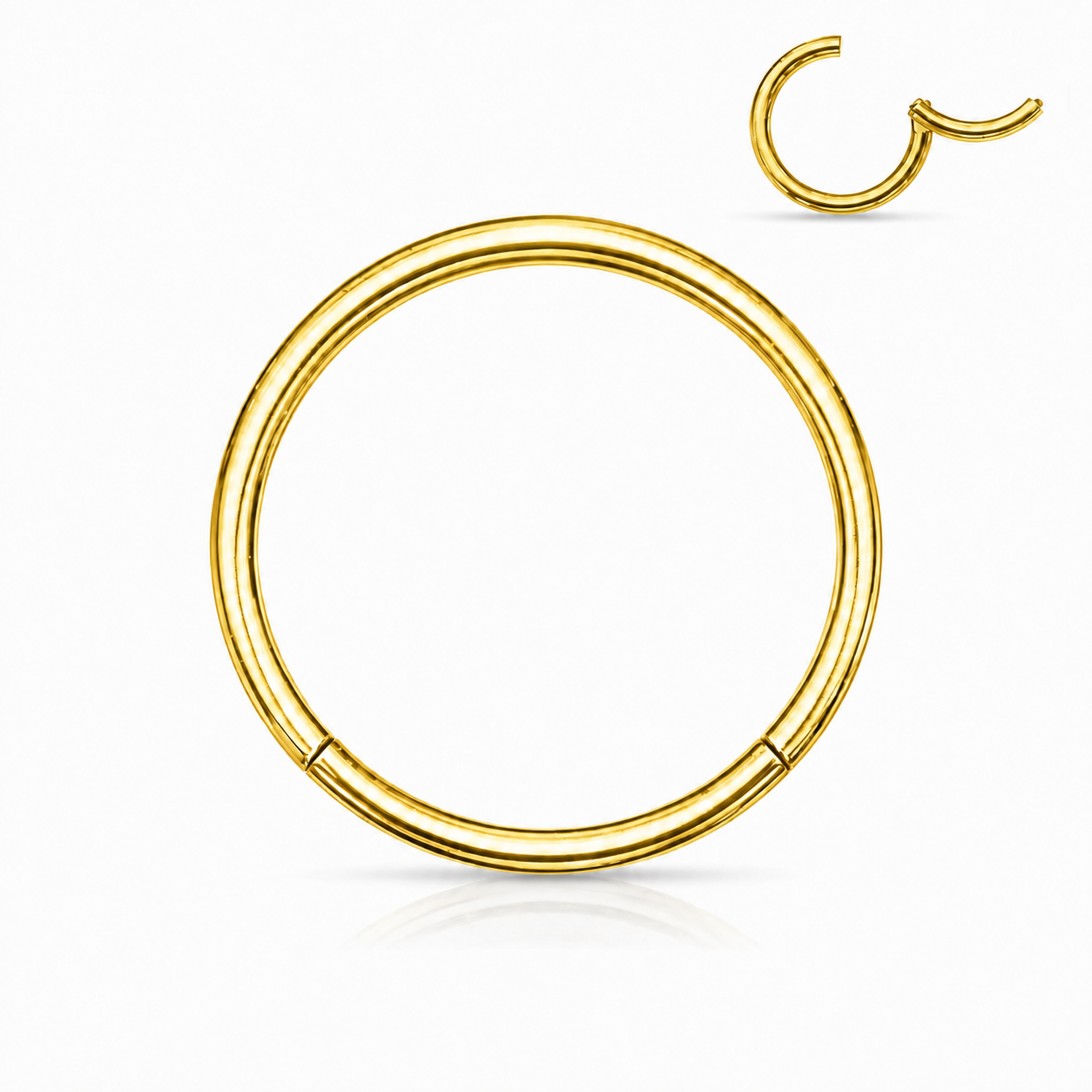 0,8 mm Nasenring Gold mit Klappverschluss