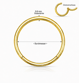 0,8 mm Nasenring Gold mit Klappverschluss
