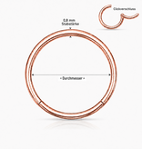 0,8 mm Nasenpiercing Ring Rosegold