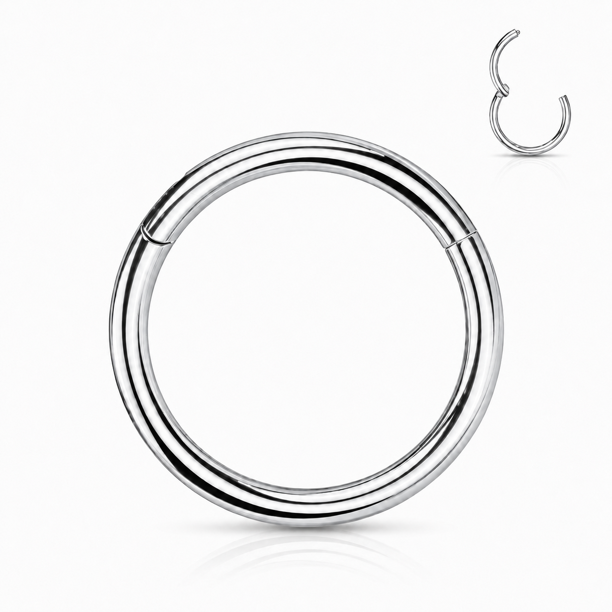 1 mm Nasenring mit Klappverschluss