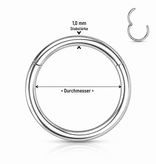 1 mm Nasenring mit Klappverschluss