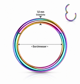Nasenring 1mm  mit Clickverschluss