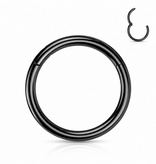 Schwarzer Septum Ring mit Klappverschluss