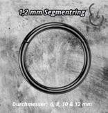 Schwarzer Septum Ring mit Klappverschluss