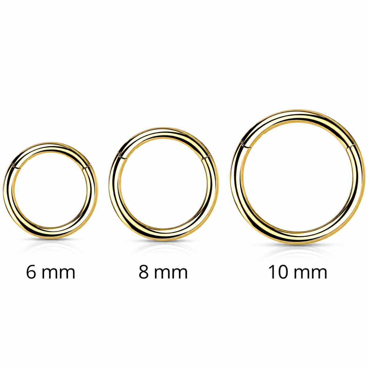 1,0 mm Nasenring Gold – Clicker | 6, 8 & 10 mm