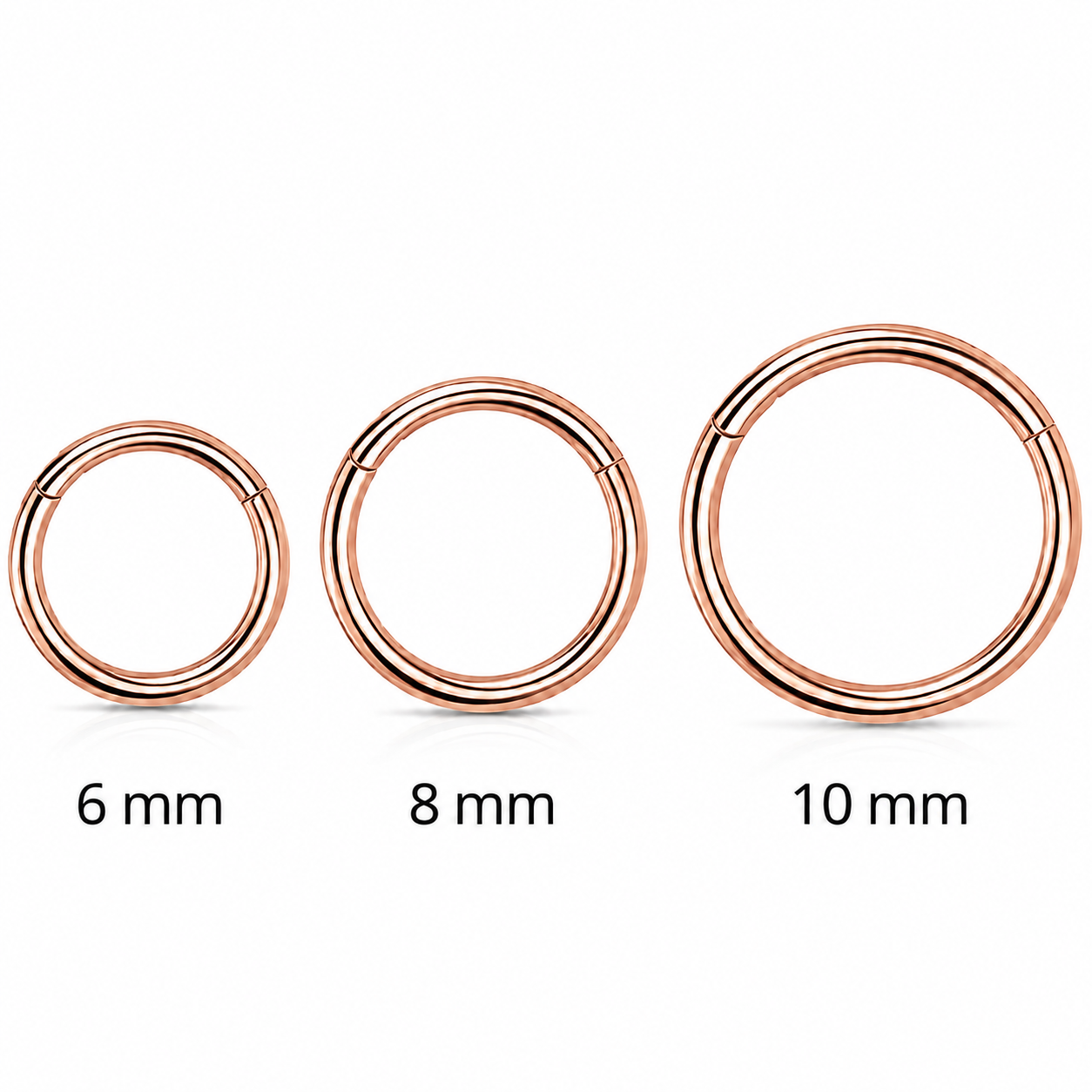 Nasenring Roségold – Clicker - 6, 8 & 10 mm