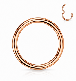 Nasenring Roségold – Chirurgenstahl 316L / PVD | 1 mm | Clicker | 6, 8 & 10 mm