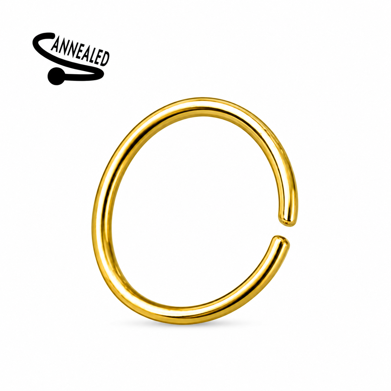1mm Nasenpiercingring goldfärbig