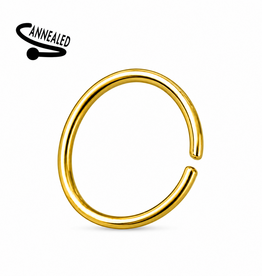 1mm Nasenpiercingring gold