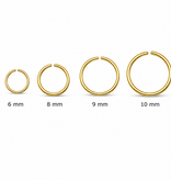 1mm Nasenpiercingring goldfärbig