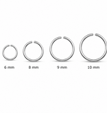 1mm Nasen Piercingring silber zum augbiegen