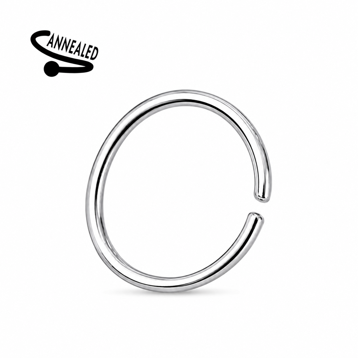 1mm Nasen Piercingring silber zum augbiegen