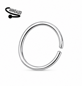1mm Nasen Piercingring silber
