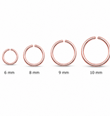 1mm Nasengring rose zum aufbiegen