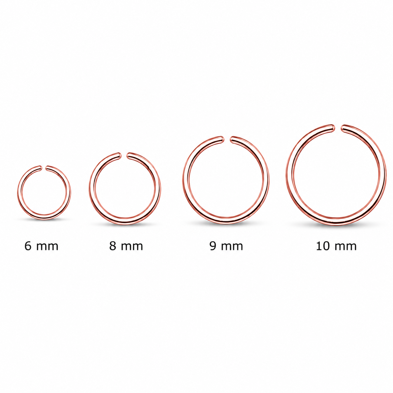 1mm Nasengring rose zum aufbiegen