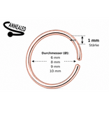 1mm Nasengring rose zum aufbiegen