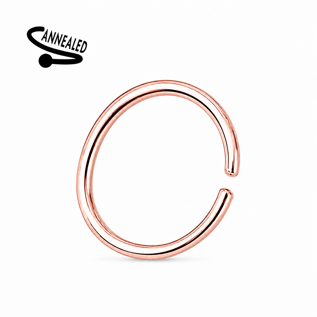 1mm Nasengring rose zum aufbiegen