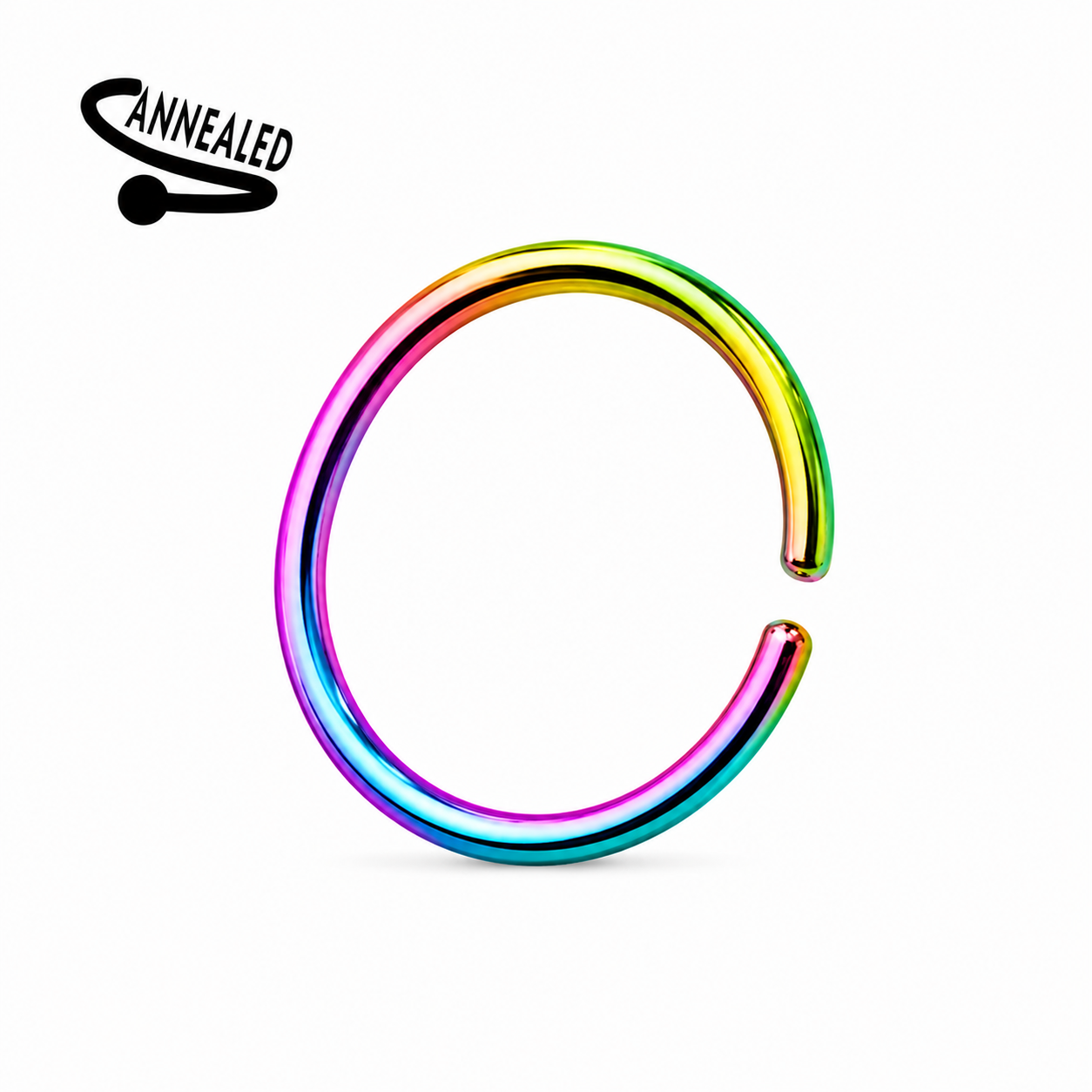 1mm Nasenpiercingring Regenbogen